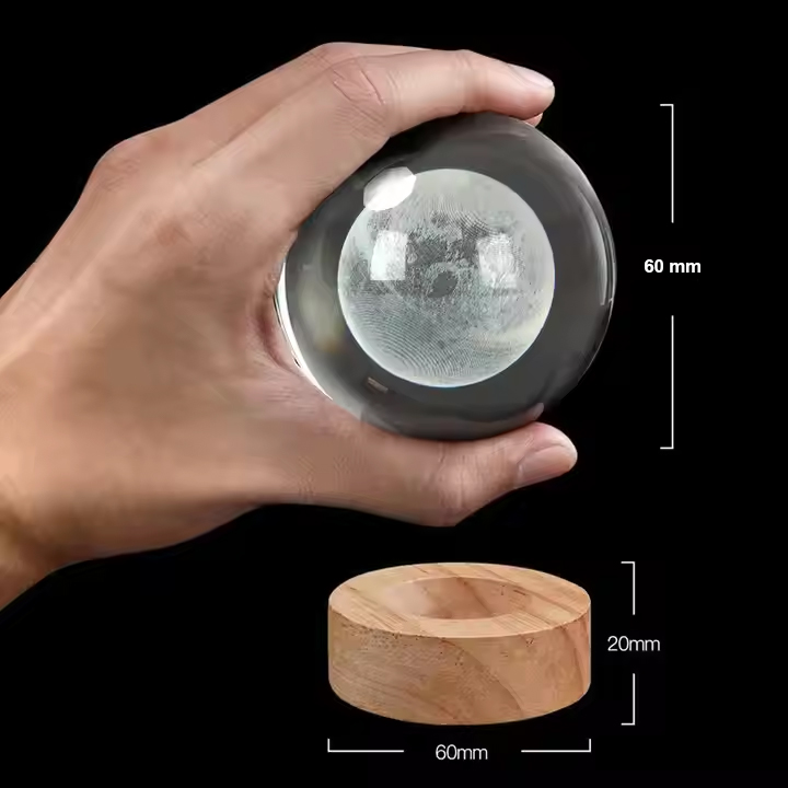 Saturn - 3D ক্রিস্টাল বল - Image 4