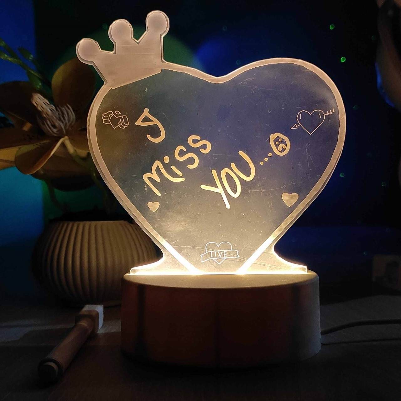 3D Love Text Lamp - Image 4